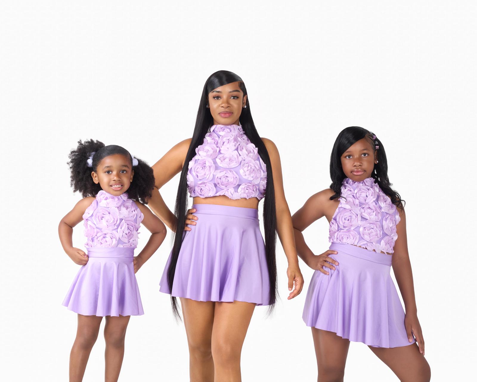 Lavender Rose Pedals Set - Girls